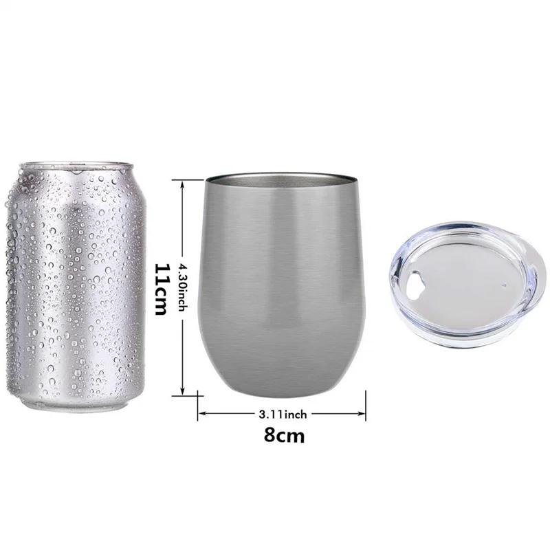 Weinglas Tumbler 12oz doppelwandiger Vakuum-Tumbler für Kaffee, Wein, Cocktails