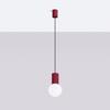 Lampa Wisząca Nowoczesna Burgund Ryflowana Szklana Biała Kula Do Salonu Jadalni Nad Stół 1Xg9 8W Halo Sollux Lighting
