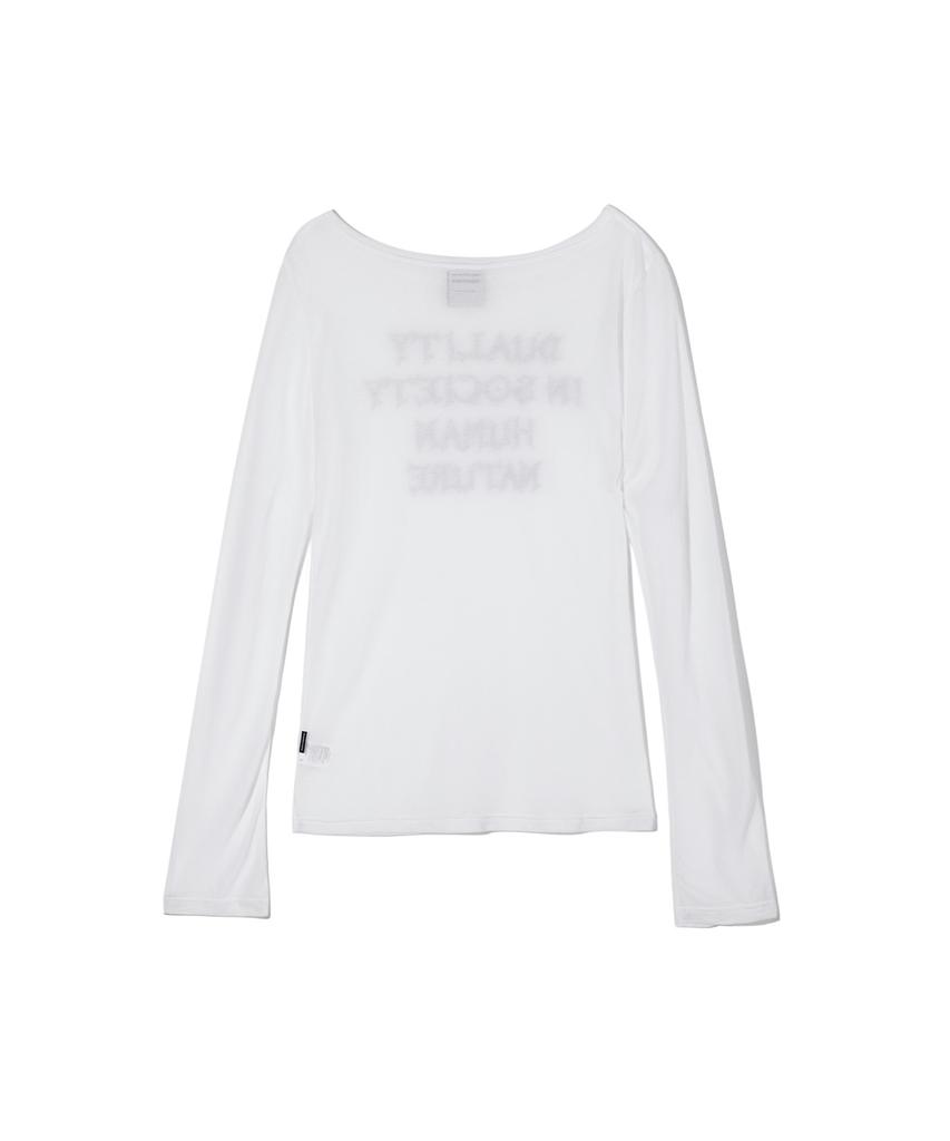 Garter Gallery Human Nature Sheer Mesh Top_Wh