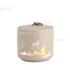 2025 New Coarse Pottery Tea Sealed Jar 9.5x10cm Water Capacity 435ml Tea Container Tea Box