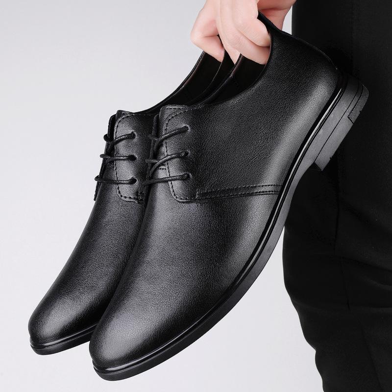 Herren 2025 neue Sommer Leder atmungsaktiv Businesskleid Lederschuhe Herrenschuhe Britisch vielseitig Freizeitschuhe Herren