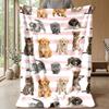 Puppies and Butterflies Garden Theme blanket Lightweight Warm Flannel Blanket Decorative Throw Blanket for Home Decoration