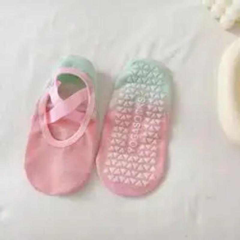 Yoga Socks Women s Gradient Silicone Anti Slip Pilates Grabbing Socks one size розовый