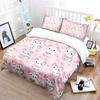 Cute cats with heart patterns Bedding Set for Kids Luxury Gift 3pcs Digital Print Comforter Set Soft Comfortable Breathable