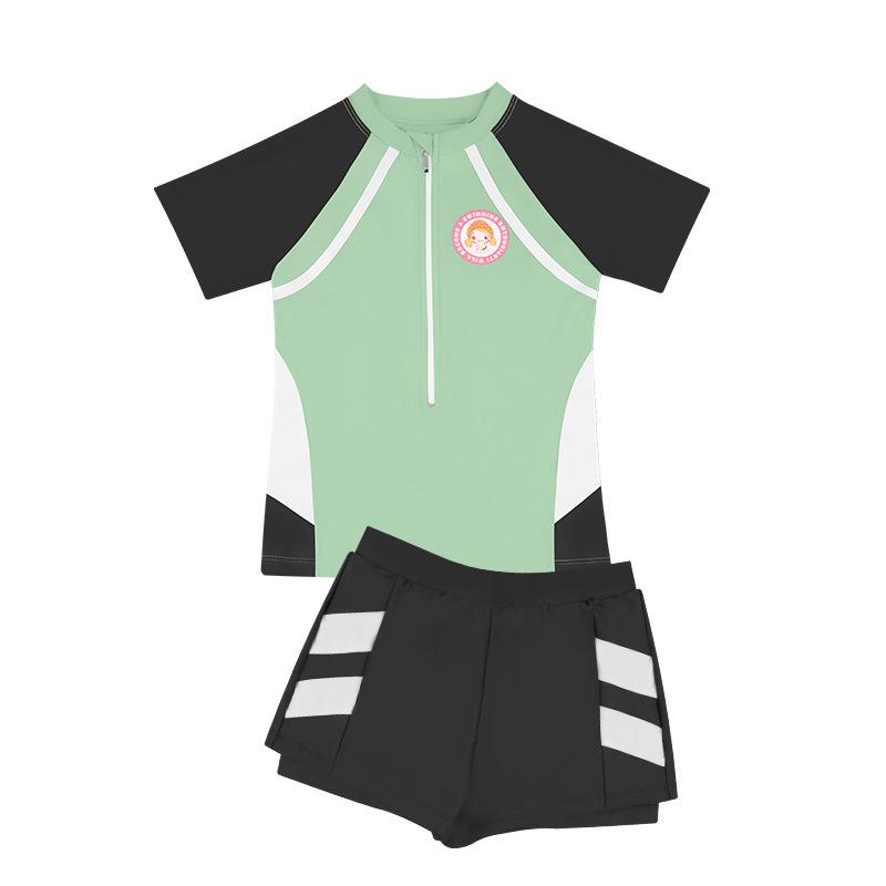 Kids' Quick-Dry Sunscreen Swimsuit Set for Boys and Girls - Medium to Large Sizes for Toddlers and Children, Perfect for Hot Springs