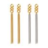 1pair Stainless Steel Rendy 18K Gold Color Chain Tassel Drop Earrings for Women Couples Hypoallergenic Daily Wear Party Layering Jewelry Gifts