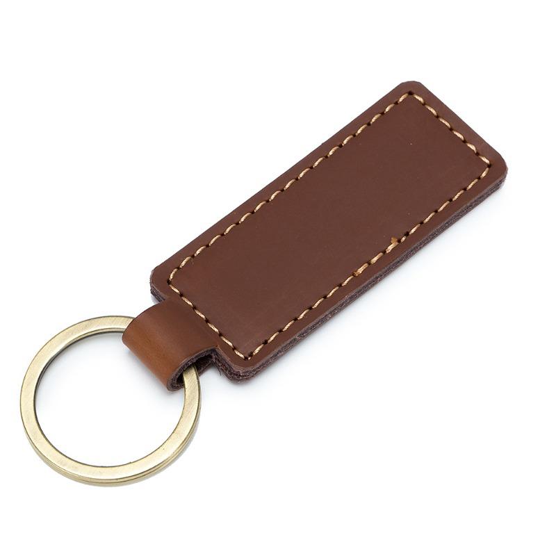 

Keychain leather pendant handmade retro, spot small gifts cowhide car keychain