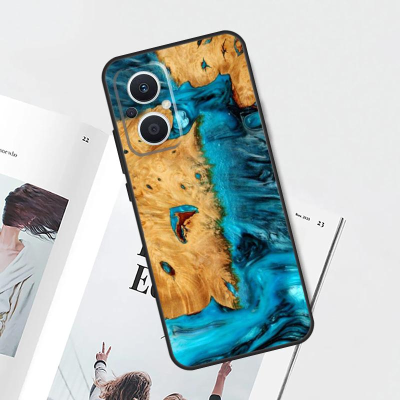 Hybrid Wood Resin Case For OPPO Find X9 X5 X6 X8 Pro OPPO Reno 12F 14F 13F 11F 10 12 13 14 Pro 7 8 Lite Cover