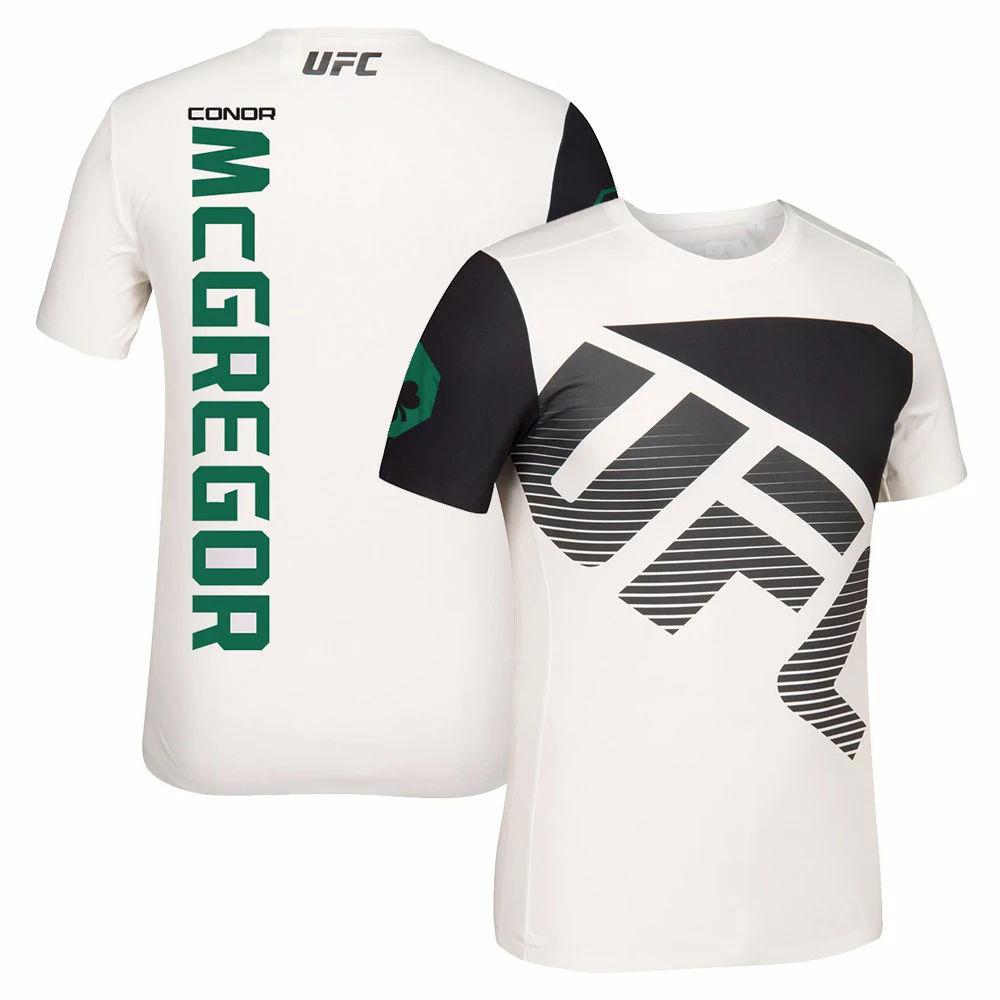 

Конор Макгрегор Золота футболка Фанати На відкритому повітрі UFC MMA Бокс Вихід Дихаючі футболки Чоловічі GYM Спортивні футболки з коротким рукавом Топи XS