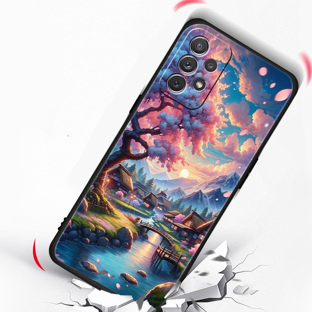 Pink Spring Cherry Blossoms Phone Case For Samsung Galaxy A17 A07 A55 A35 A25 A15 A05 A33 A31 A21s A13 A41 A73 A53 A51 A71 Cover