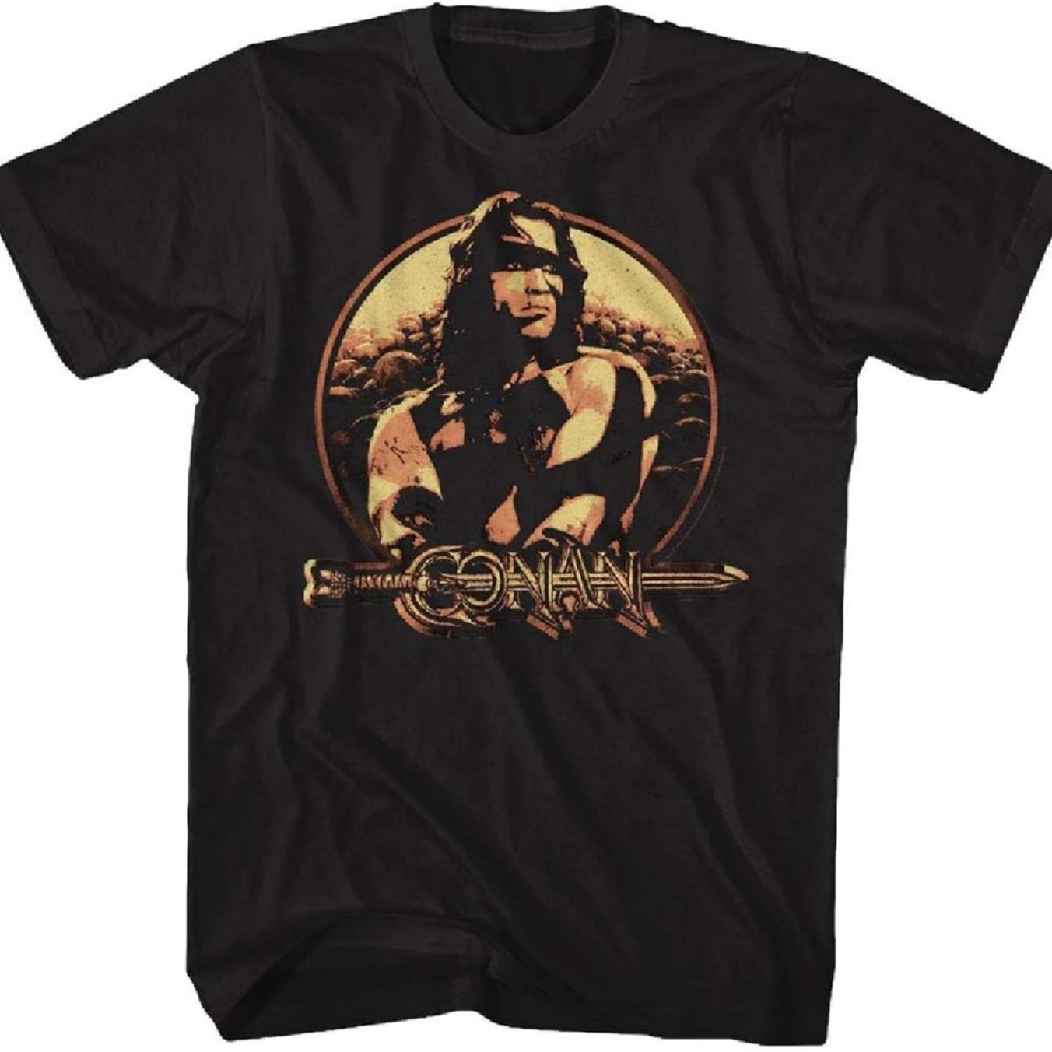 

Conan The Barbarian Sword & Sorcery Hero Profile Black Adult T-Shirt Tee S