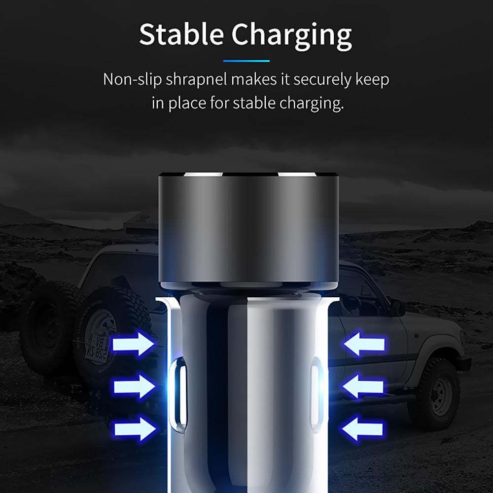 3.1a Dual Usb Car Charger For Iphone 12 6s 7 8 11 Tablet Xiaomi Samsung S10 With Led Display Universal Mobile Phone Car-charger