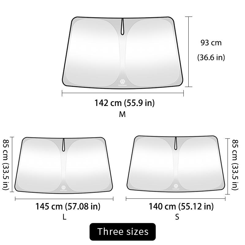 For Volkswagen VW Universal Car Front Windshield Sun Shade Anti UV Heat Block Passat Golf 4 5 6 Tiguan Polo Scirocco Jetta CC