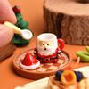 Mini Weihnachtsmann Teetasse Dekoration Miniatur Weihnachtsbecher Szene Landschaft Harz Puppenhaus Zubehör Weihnachts-Bastelarbeiten & Geschenke