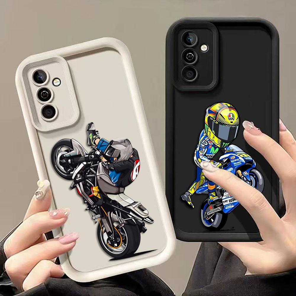 Cartoon Motorcycle Race Cover Phone Case For Oneplus 8T 9R 10R 11 12 13 13T 15 NORD ACE CE 2 3 4 5 6 LITE TPU Case DIY Shell