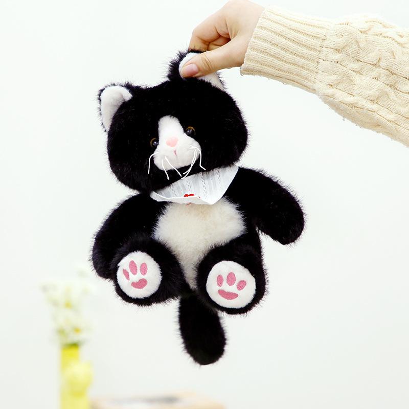 Cute Cat Doll Cow Kitten Plush Toy Scratcher Doll New Sitting Cat Throw Pillow