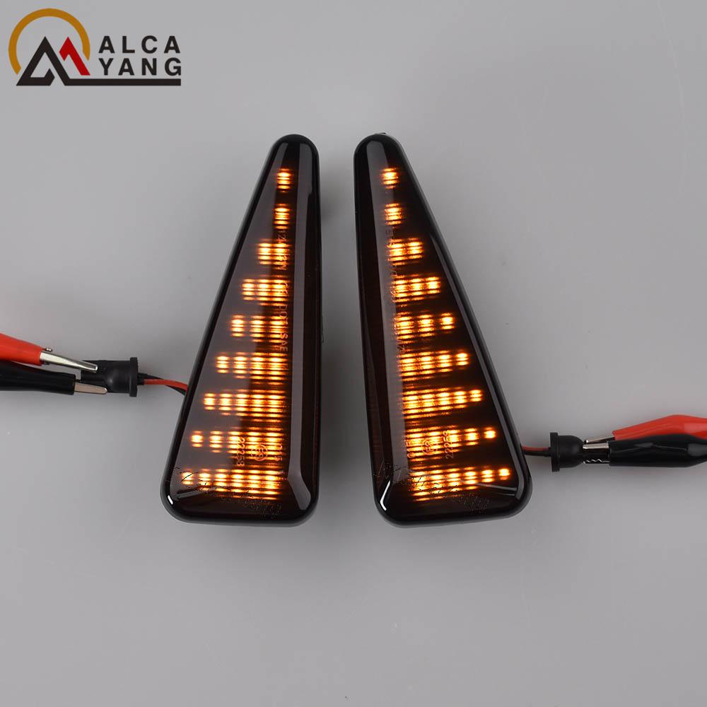 2PCS Dynamic LED Side Marker Light Turn Signal Blinker Lamp for Dacia Logan Sandero I Renault Stepway Thalia 2008-2011