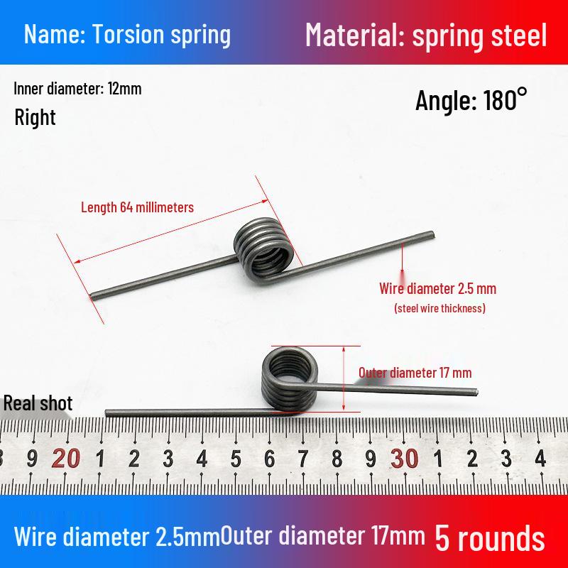 Torsion Spring Steel 0.3-3.0 for 90/180° Clip Trash Can