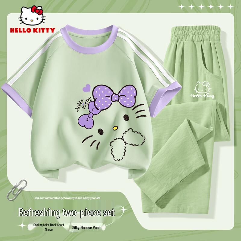 Hello Kitty Girls  Summer Casual T-Shirt & Pants Set 150