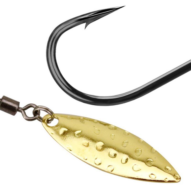 Haczyk z podwójnym haczykiem z haczykiem z cekinami z liści wierzby