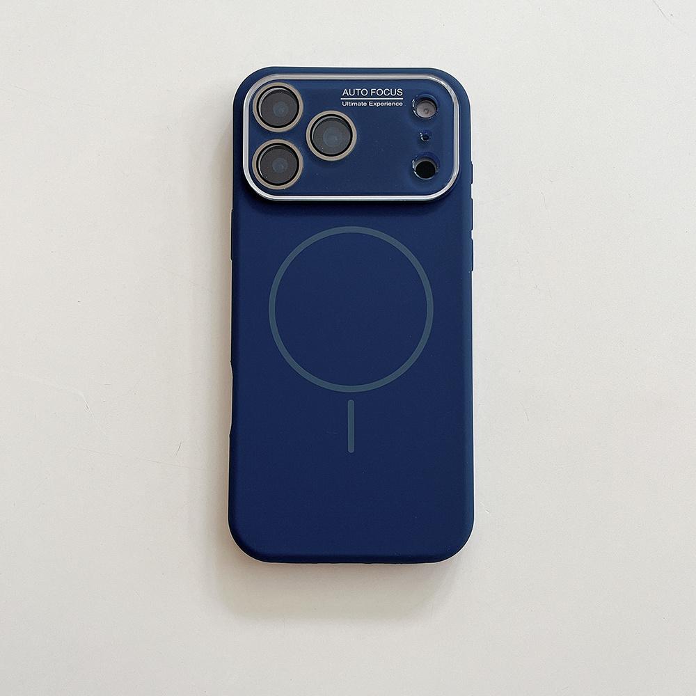 Advanced Liquid Silicone Phone Case for IPhone Air 17 16 15 14 Pro Max for Magsafe Magnetic Charging Glass Lens Protective Cover