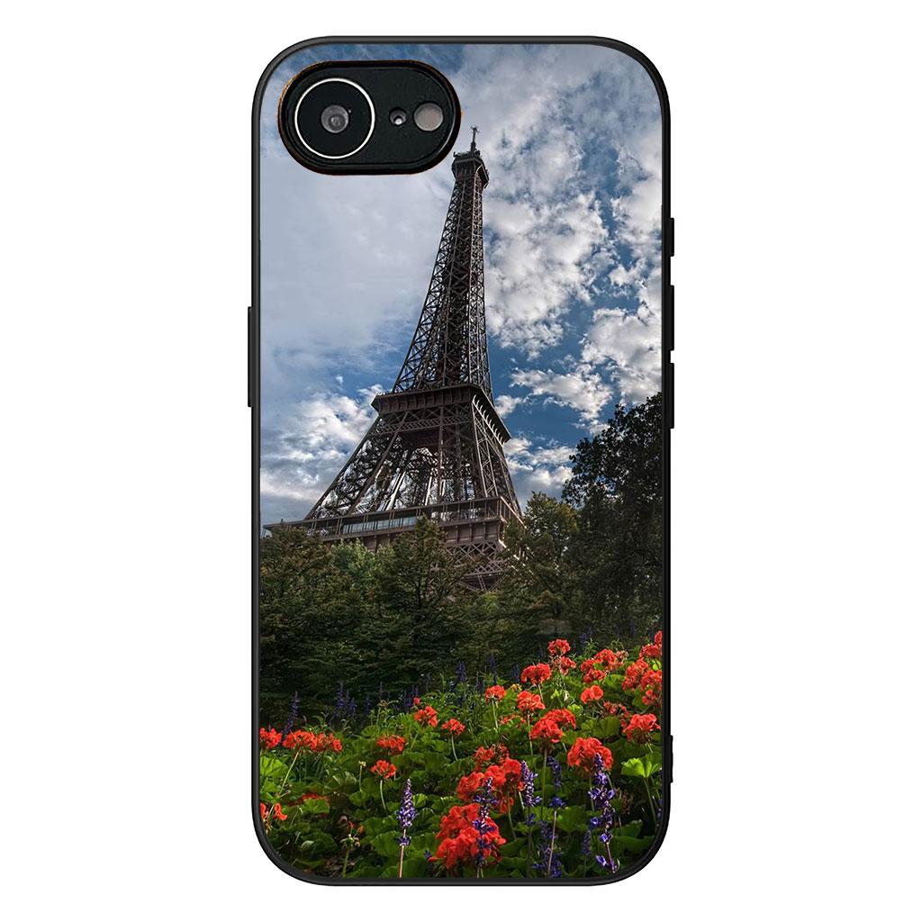 Love Paris Eiffel tower pink Phone Cover Case for Apple iPhone 16 15 14 Plus 13 12 Mini 17 Pro Max + ProMax 16E Air 16+ Casing