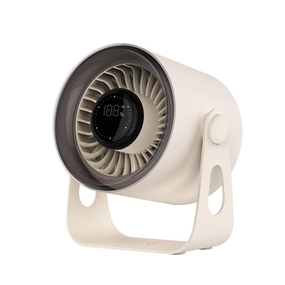

Smart Digital Display Turbo Fan: 100-Speed Portable Wall-Mounted Cooling Solution 115*118*158cm вершковий/білий