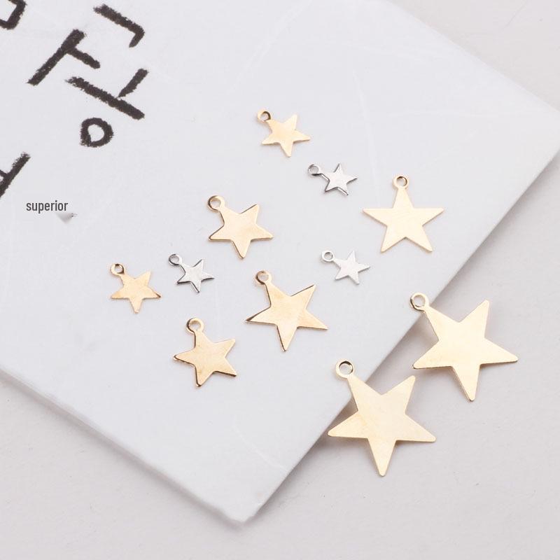 Copper Star Earrings & Necklace DIY Charm Set