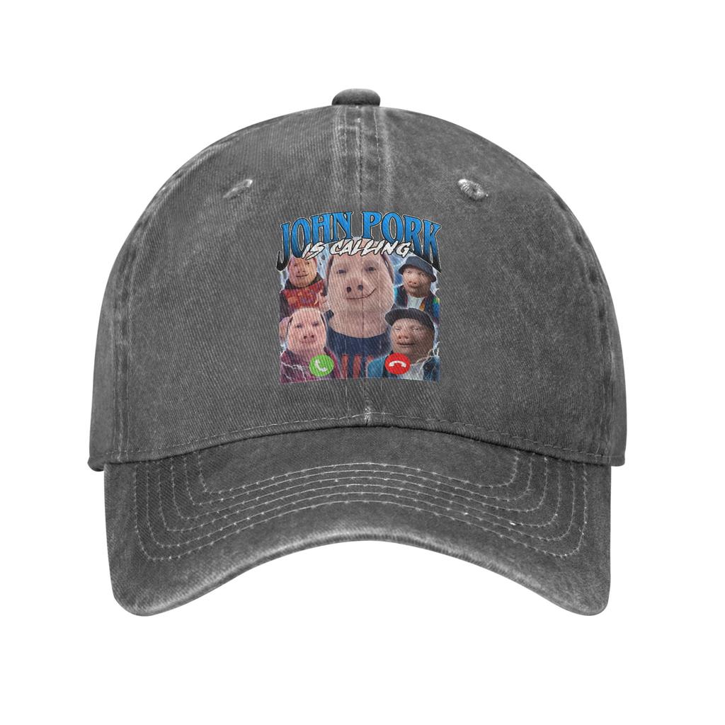 John Pork Ruft An Anruf Annehmen Telefon Lässige Baseballkappe Lustiges Schwein Meme Truckerhut Outdoor Sportkappen WoUnisex Baseballkappen
