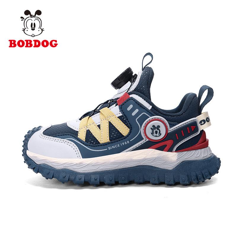 Babu Bean Sneakers 2025 Leather Surface Children's Autumn and Winter Running Shoes Dad Boys and Girls Shoes Fashion Waterproof