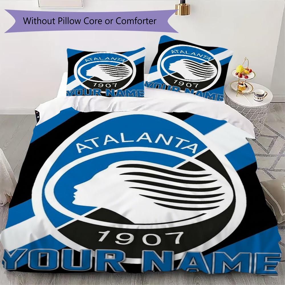 Custom Name Atalanta BC Pattern Bedding uilt Set uilt Cover Pillowcase Home Decoration Birthday Gift (1*duvet cover+2*pillowcase without core)