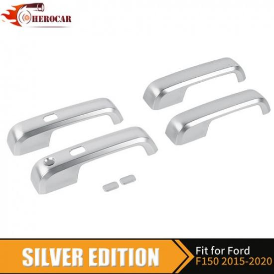 4 STÜCKE Für 2015-20 FORD F-150 Außentürgriff-PanelABDECKUNGEN Silber Zubehör