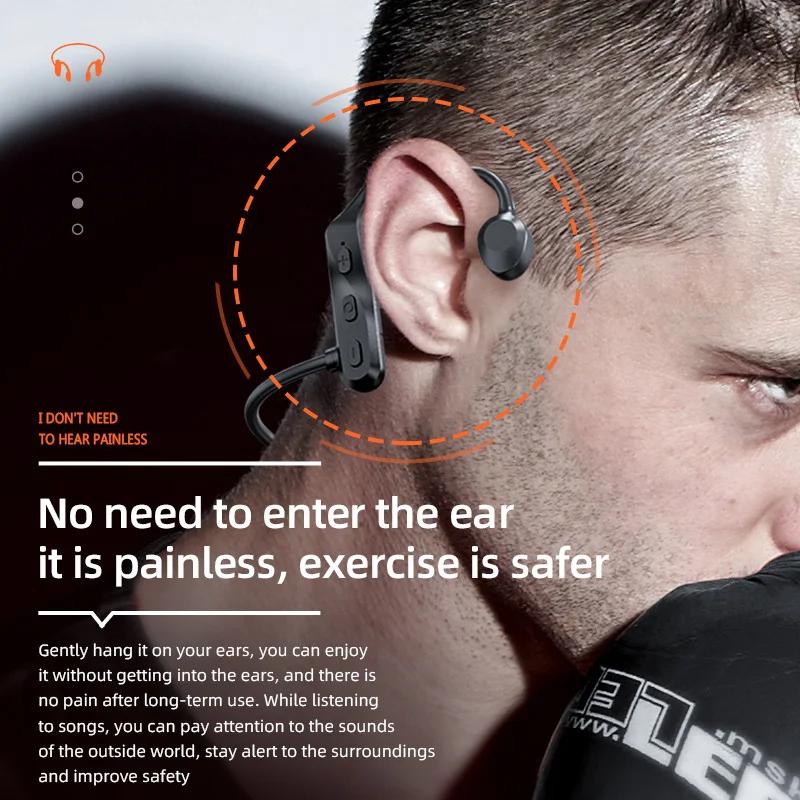 K69 Conduction Earphones Bluetooth Ear Hanging Wireless Headphones Sport Running Noise Cancelling Headsets Ear hook with Mic Waterproof Earbuds