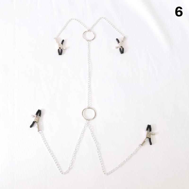 Butterfly Style For Couples Stainless Steel Metal Chain Nipple Milk Clips Breast Clip Sex Slaves Nipple Clamps Sex Toys