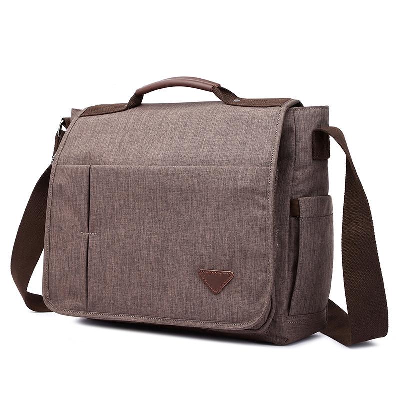 

Waterproof Polyester Crossbody Messenger Bag - Korean Style Student Handheld Bag for Men хаки