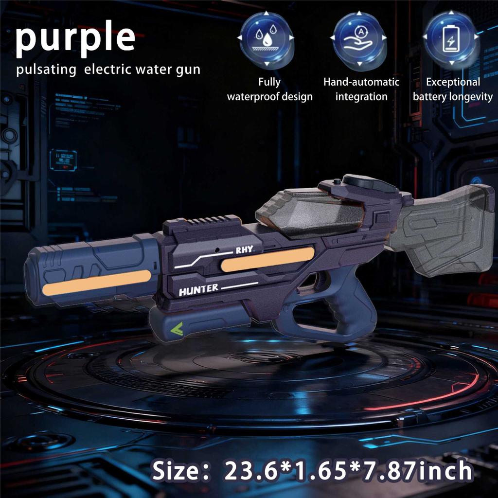Electric Water Gun Pulse Continuous Firing Watergun Integrated Manual And Automatic Water Gun Large Capacity Squirt Gun Pool Toy