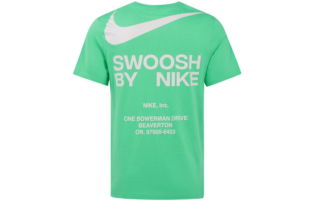 Nike T Shirts Men's Green Crew Neck Moderate Straight Fit DZ2882-363