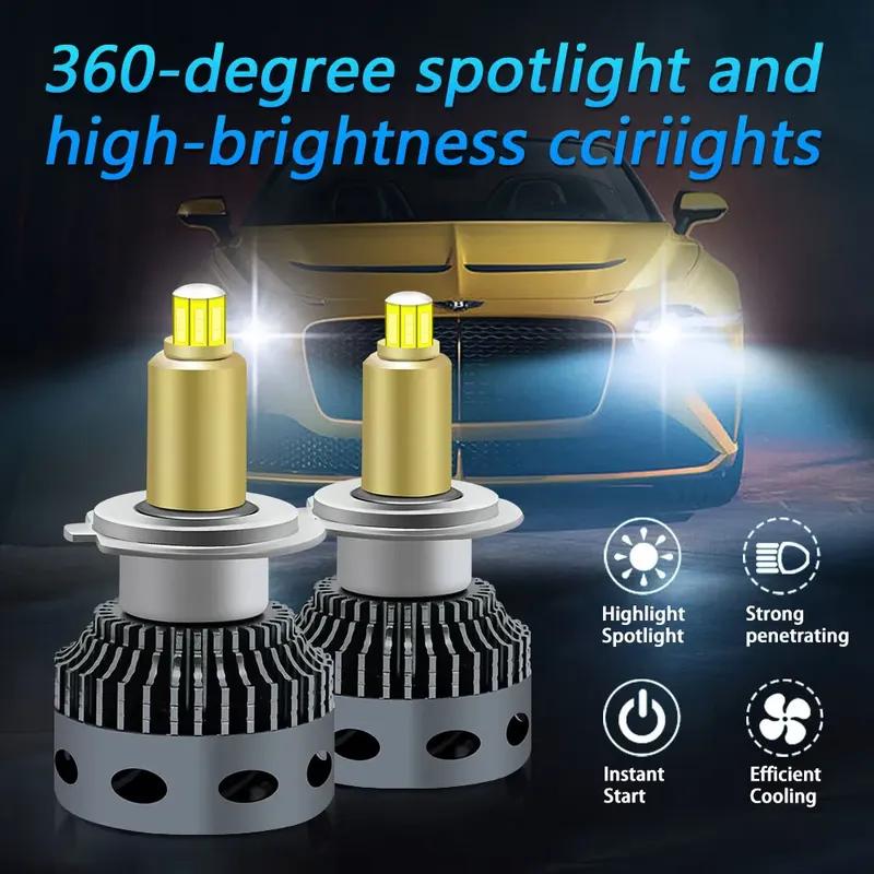 EAGLEVISION H7 360 1500000LM Led Headlights Bulbs1800W Automotive LED Projector Canbus 12v 24v H7 H11 H1 9005 9006 for Car Lamp