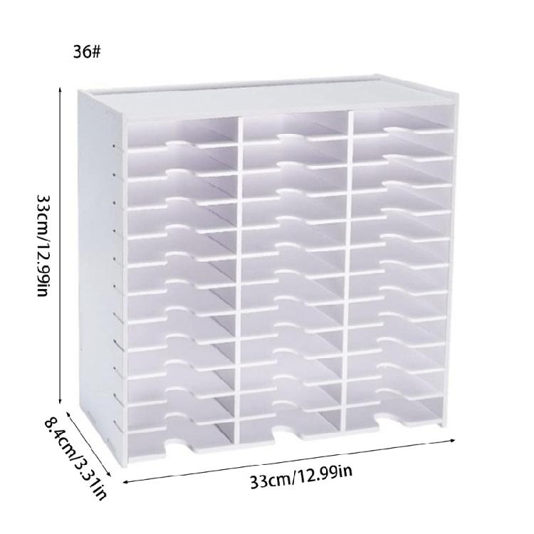 Sturdy Plastic 18/36/51/60 Slot Stamp Pad Rack Craft Stationery Holder with Mounting Hardware Easy Access Daily Use