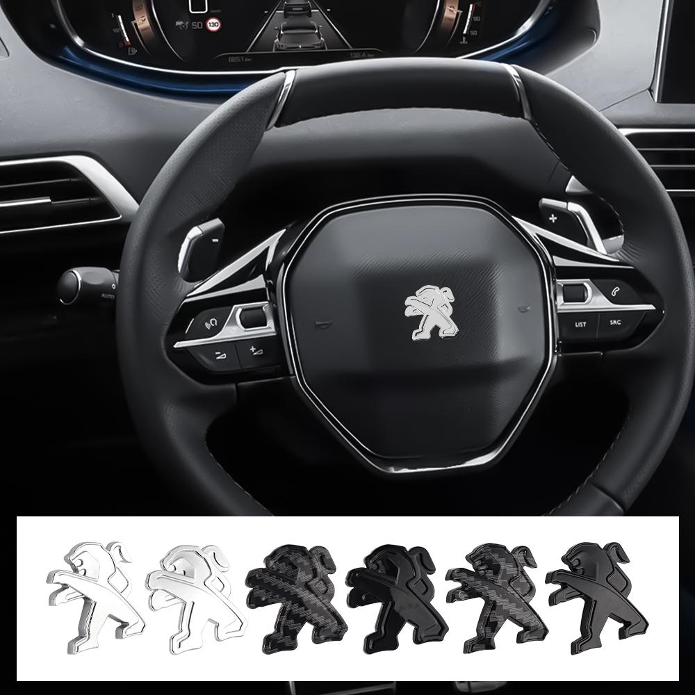 3D Metal Car Styling Steering Wheel Center Emblem Stickers Badge Accessories For Peugeot 3008 2008 107 307 408 206 207 208 508