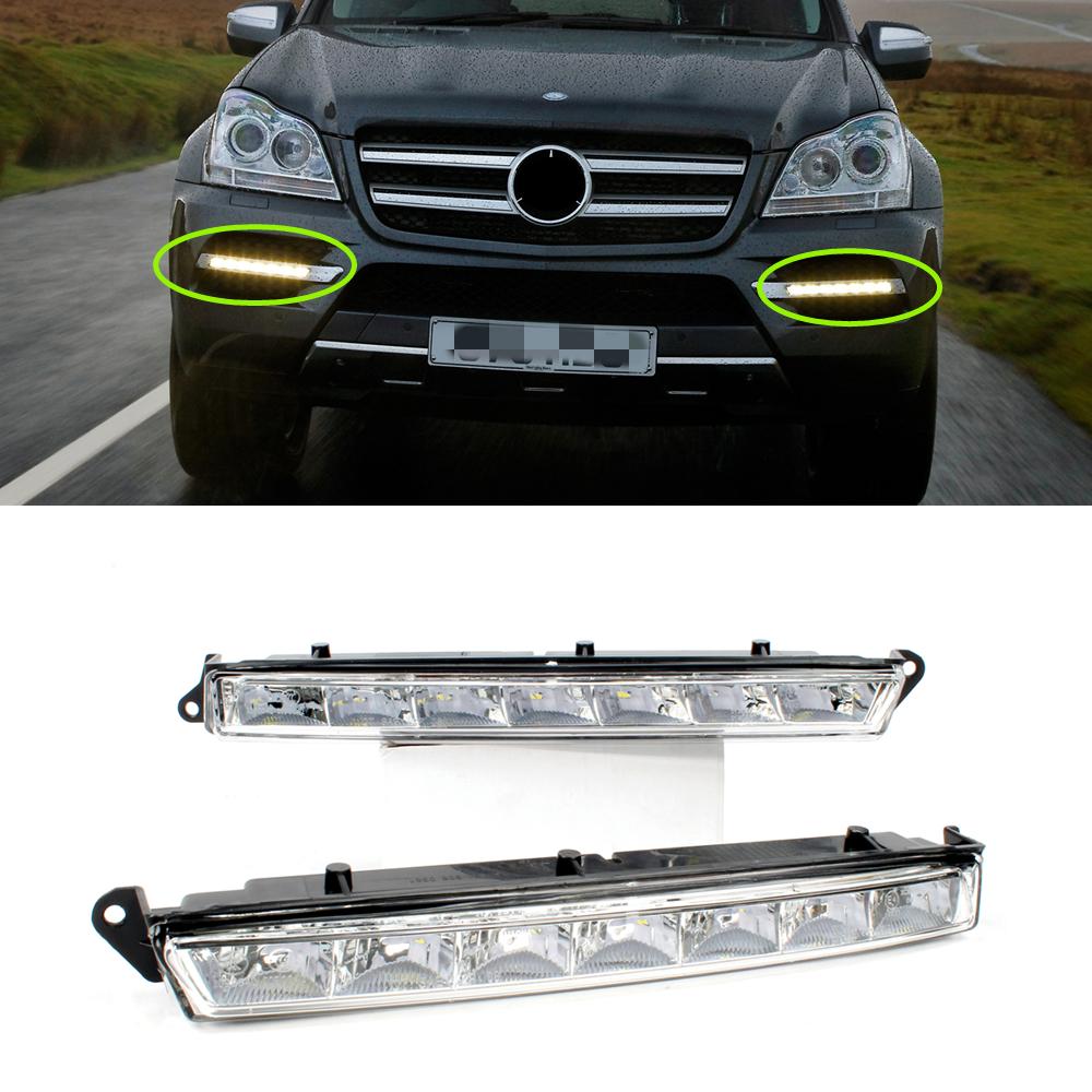 LED DRL Daytime Running Light  Fog Lamp For Benz X164/X166 GL320/350/450/550 2007 2008 2009 2010 2011 2012 2013 Car Accessories