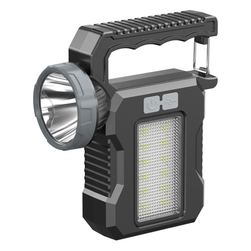 Solar Power LED Flashlights Multifunctional Portable Light Rechargeable Camping Work Light Solar Charging High brightness Torch