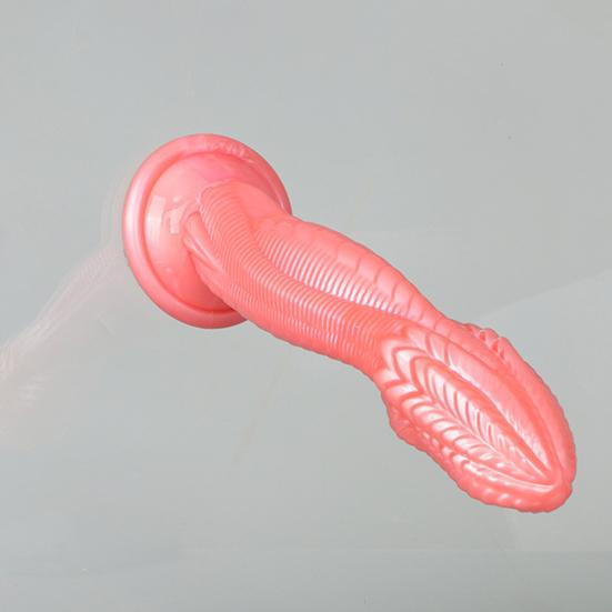 Suction Cup Fantasy Animal Dildo for Women, Soft Alien-Shaped Fake Phallus, Real Touch Adult Toy for Solo Hands-Free Play