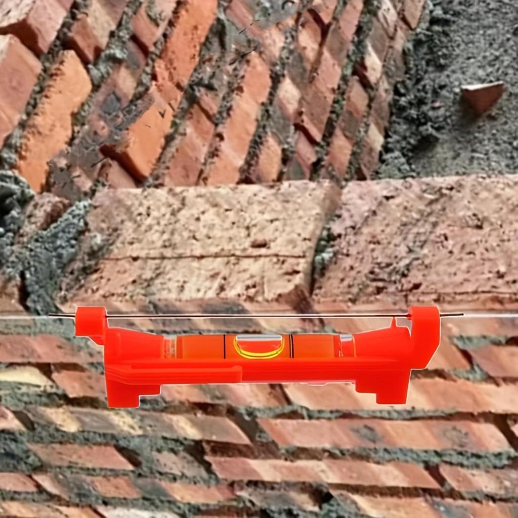 3-delige Rode Hangende Bellenlijn Waterpas – Waterpas Stellen Grond/Baksteen/Bouw/Landmeten/Civiele Techniek