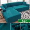 Potah na pohovku do obývacího pokoje Silný elastický Polar Fleece Rohový potah ve tvaru L na pohovku Chaise Longue