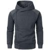 New Jacket Side Zipper Hooded Sweatshirt Men's Solid Color Jacket Fashionable Casual Cardigan Sweatshirt