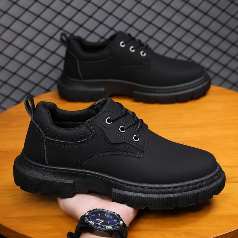 2024 Autumn New Men's Footwear Business British Style Men's Skateboard Shoes Youth Fashion Casual Work Wear Shoes