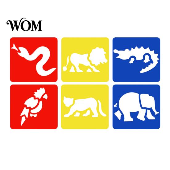 Reusable Paint Stencil 6 Pcs Painting Template Stencils, 5.5x5.9 Inch Washable DIY PP Plastic Art Stencils for Wood Paper Fabric, Home Decor