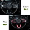 3X Pink Car Steering Wheel Moulding Cover Trim Bezels For Jeep Wrangler JL 2018+
