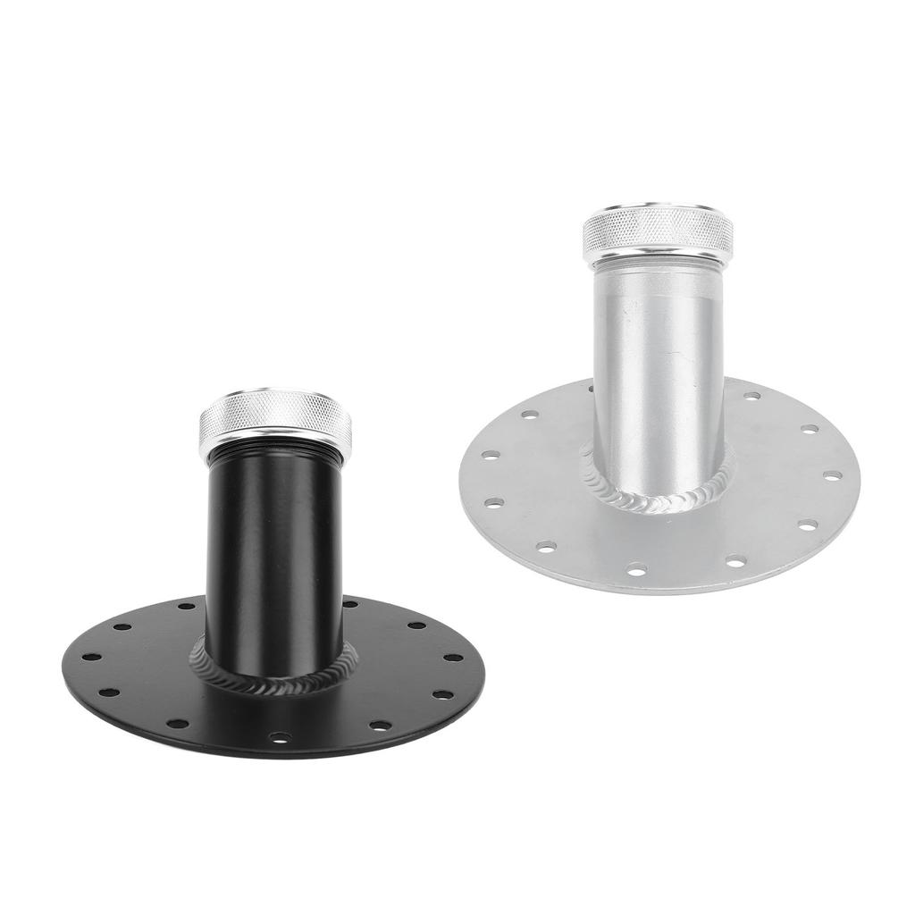 45 Degree Fuel Cell Filler Neck with 12 Bolt Steel Base Aluminum Cap 1.5in Inner Diameter